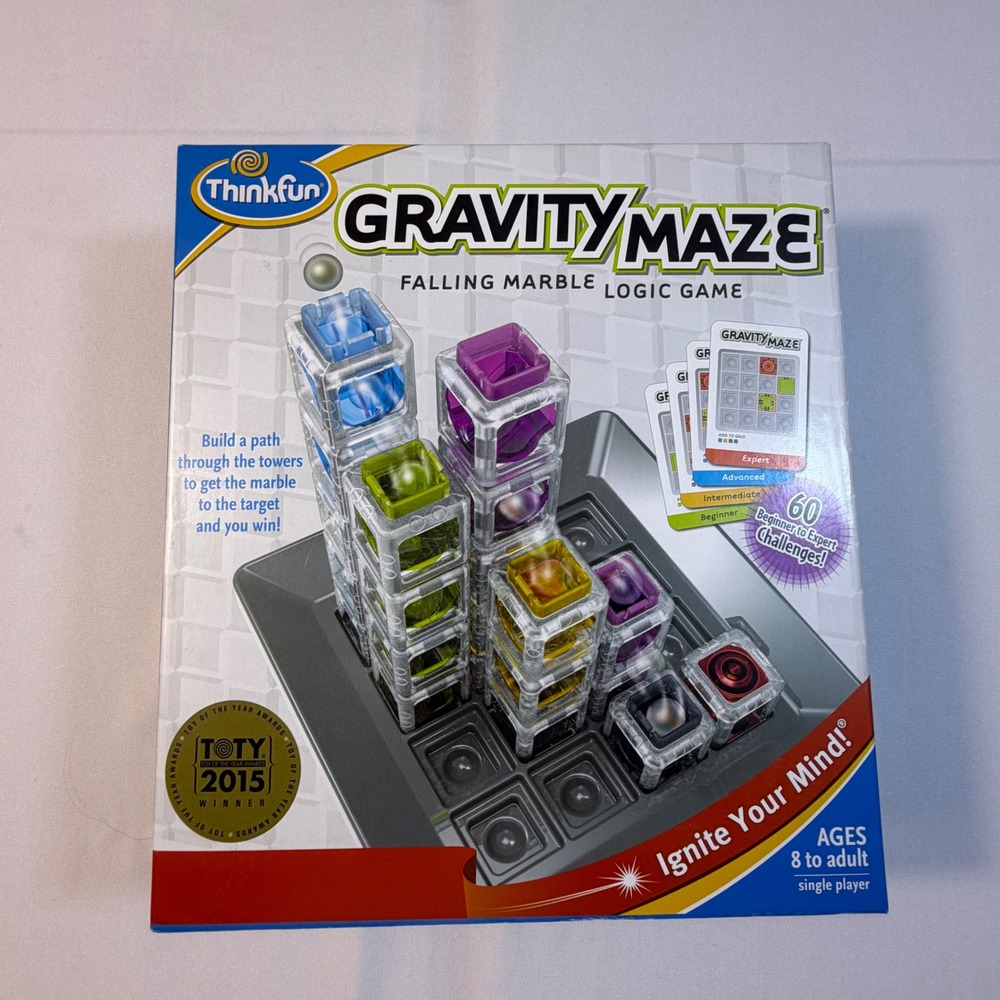 ThinkFun Gravity Maze Falling Marble Logic Game STEM Toy 60‎ Challenges
